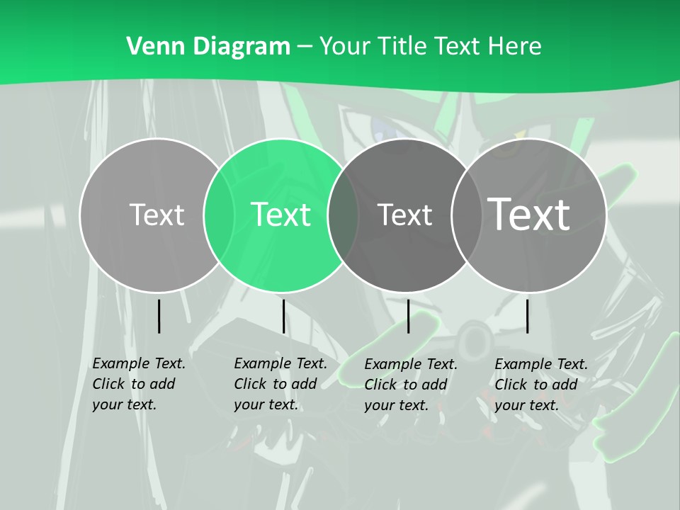 A Green And Black Anime Character Powerpoint Presentation PowerPoint Template