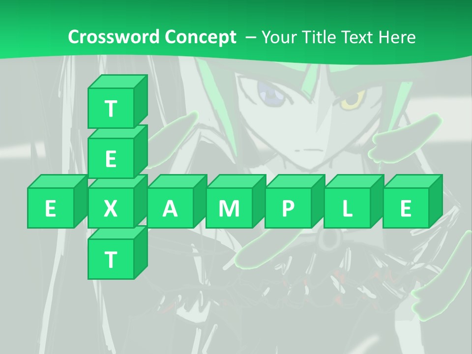 A Green And Black Anime Character Powerpoint Presentation PowerPoint Template