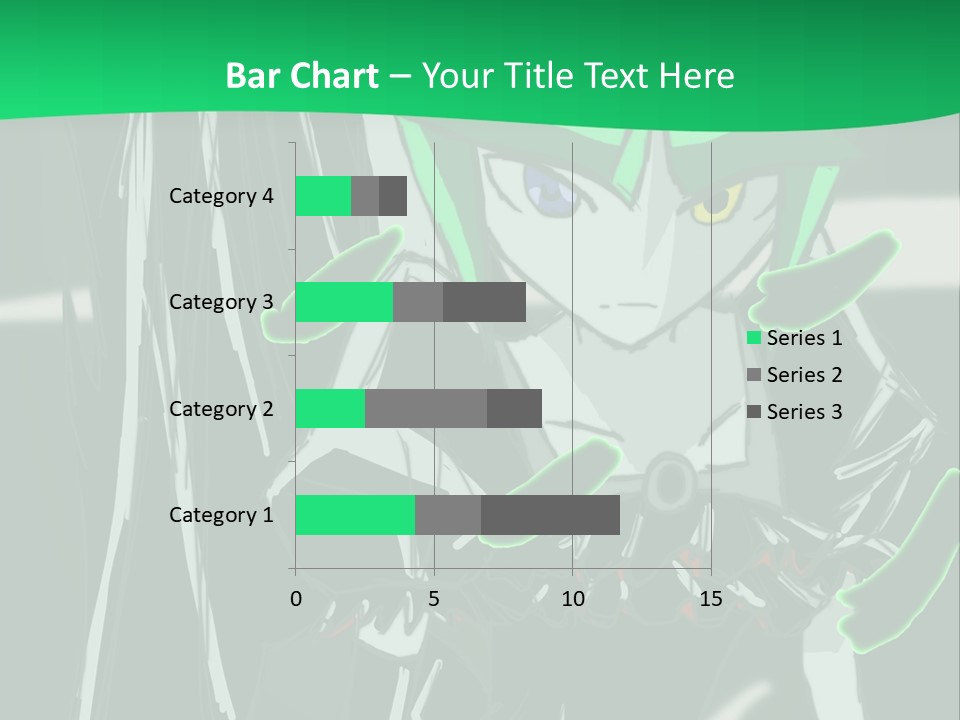 A Green And Black Anime Character Powerpoint Presentation PowerPoint Template