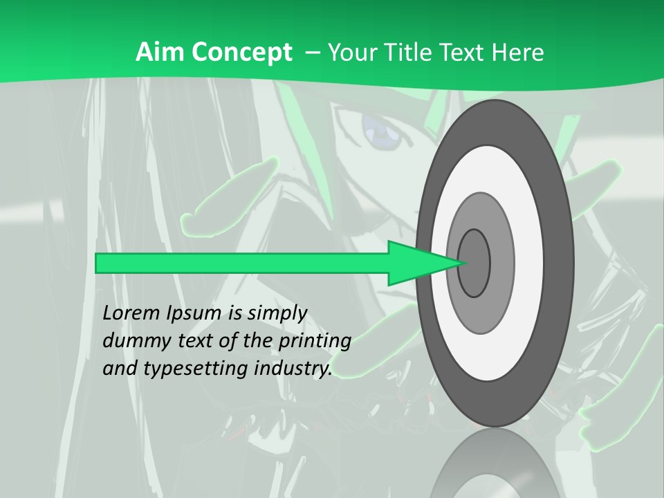 A Green And Black Anime Character Powerpoint Presentation PowerPoint Template