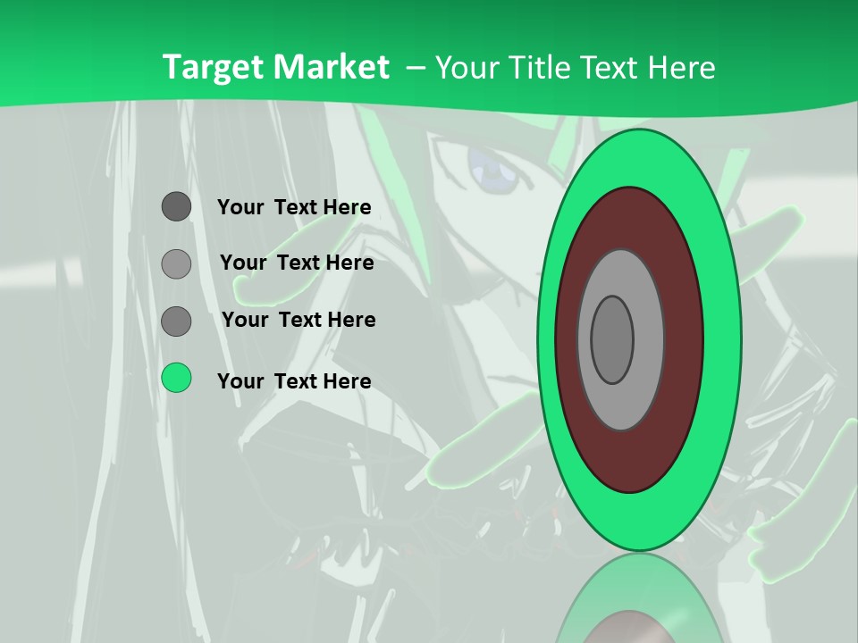 A Green And Black Anime Character Powerpoint Presentation PowerPoint Template
