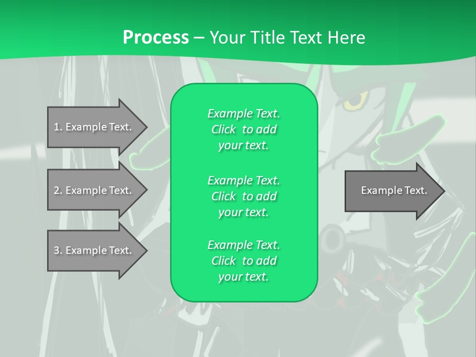 A Green And Black Anime Character Powerpoint Presentation PowerPoint Template