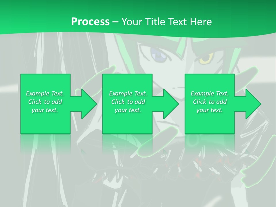 A Green And Black Anime Character Powerpoint Presentation PowerPoint Template