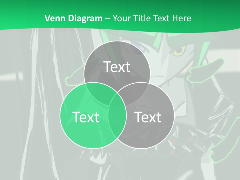 A Green And Black Anime Character Powerpoint Presentation PowerPoint Template