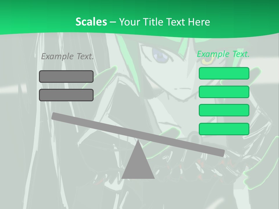 A Green And Black Anime Character Powerpoint Presentation PowerPoint Template