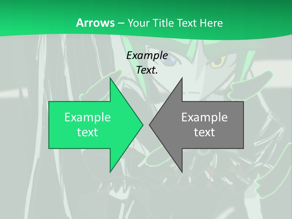 A Green And Black Anime Character Powerpoint Presentation PowerPoint Template