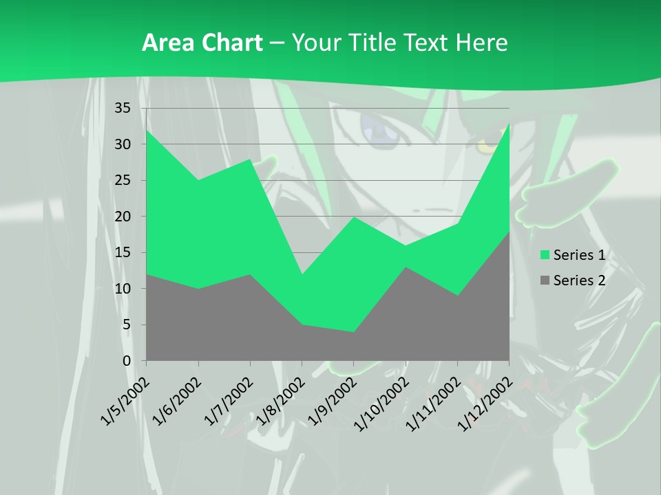 A Green And Black Anime Character Powerpoint Presentation PowerPoint Template