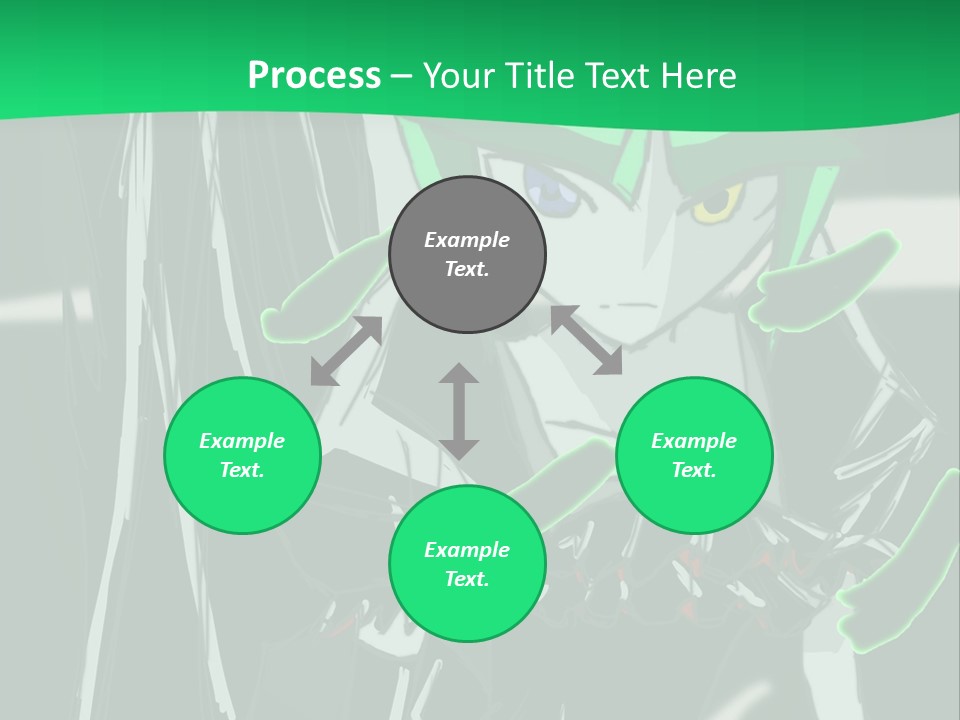 A Green And Black Anime Character Powerpoint Presentation PowerPoint Template