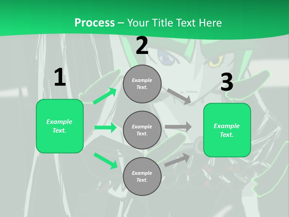 A Green And Black Anime Character Powerpoint Presentation PowerPoint Template