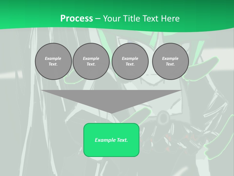 A Green And Black Anime Character Powerpoint Presentation PowerPoint Template