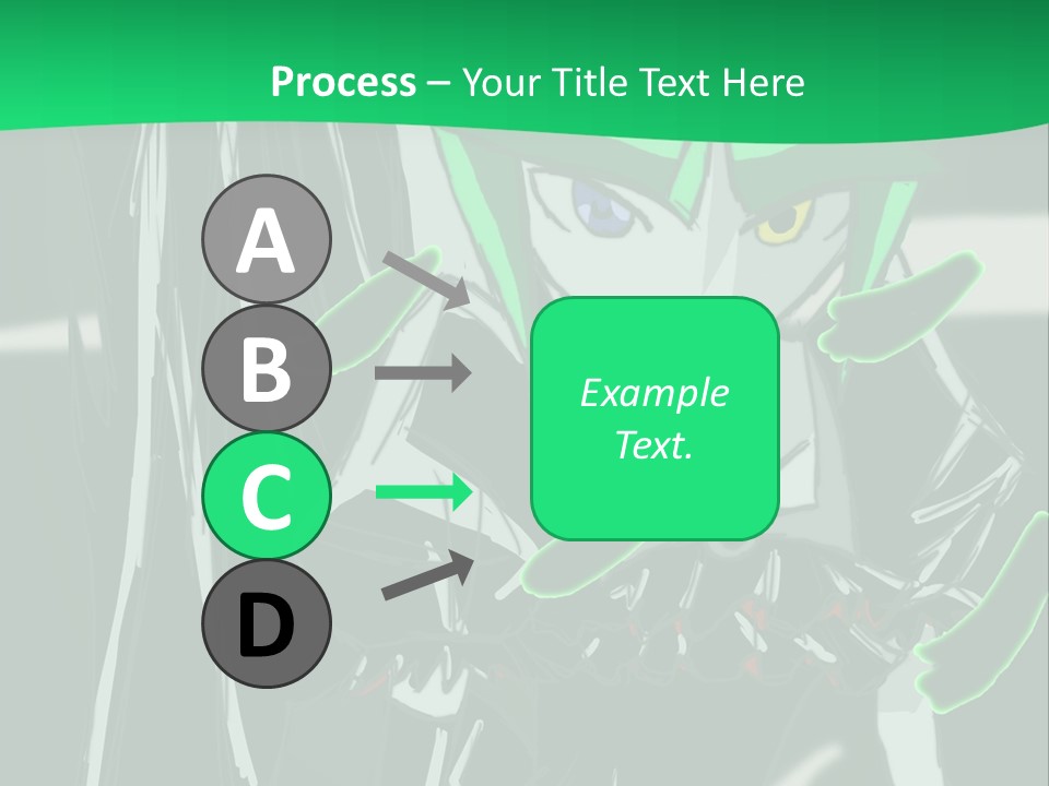 A Green And Black Anime Character Powerpoint Presentation PowerPoint Template