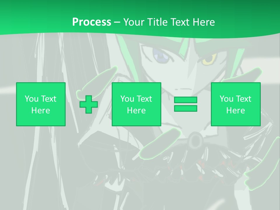 A Green And Black Anime Character Powerpoint Presentation PowerPoint Template