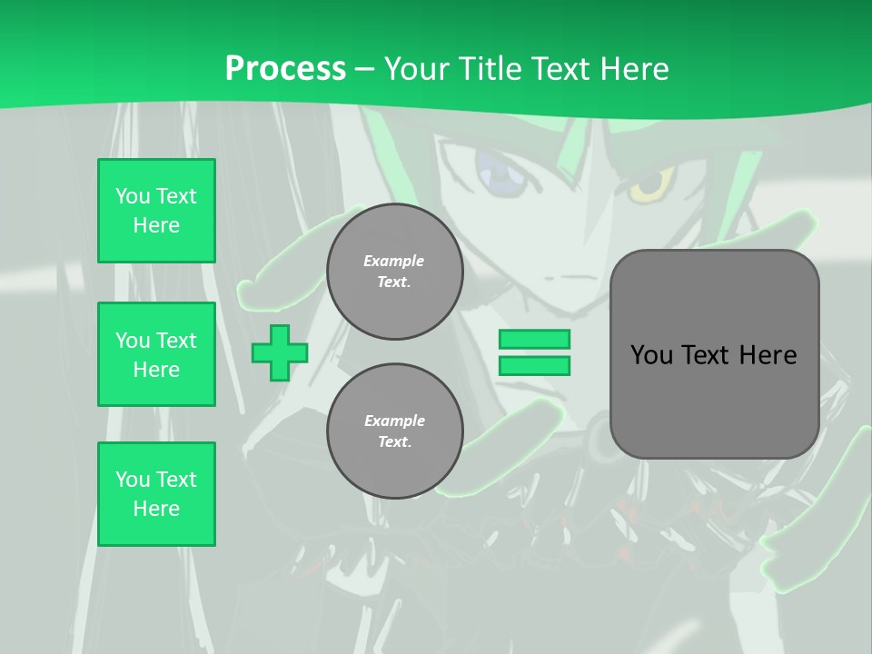 A Green And Black Anime Character Powerpoint Presentation PowerPoint Template