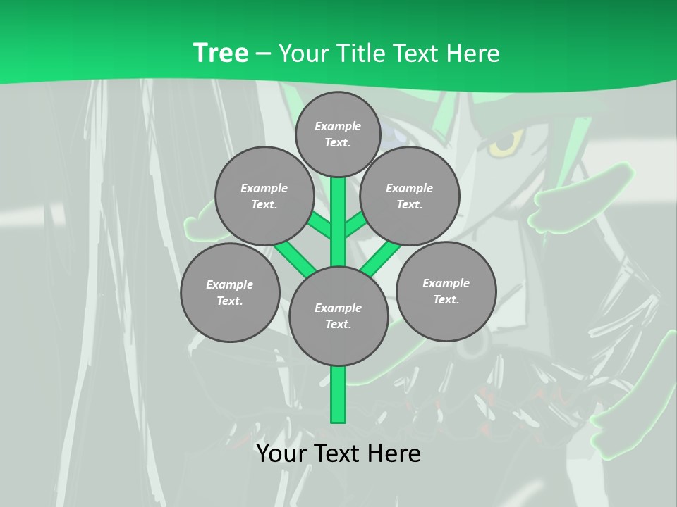 A Green And Black Anime Character Powerpoint Presentation PowerPoint Template