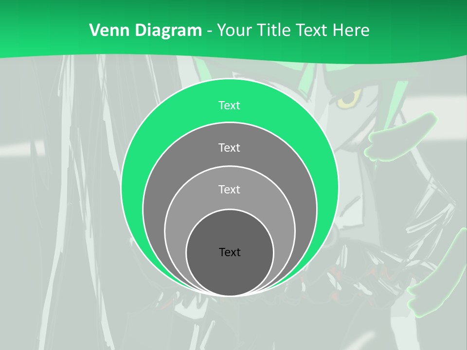 A Green And Black Anime Character Powerpoint Presentation PowerPoint Template