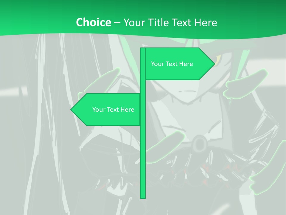 A Green And Black Anime Character Powerpoint Presentation PowerPoint Template