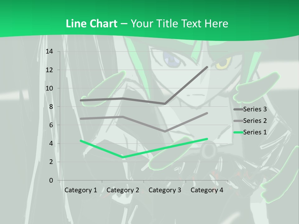 A Green And Black Anime Character Powerpoint Presentation PowerPoint Template