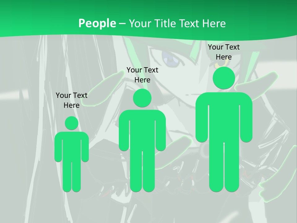 A Green And Black Anime Character Powerpoint Presentation PowerPoint Template