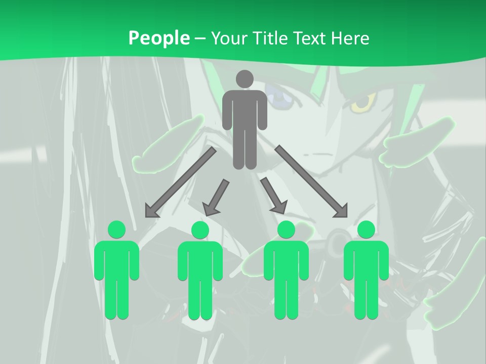 A Green And Black Anime Character Powerpoint Presentation PowerPoint Template