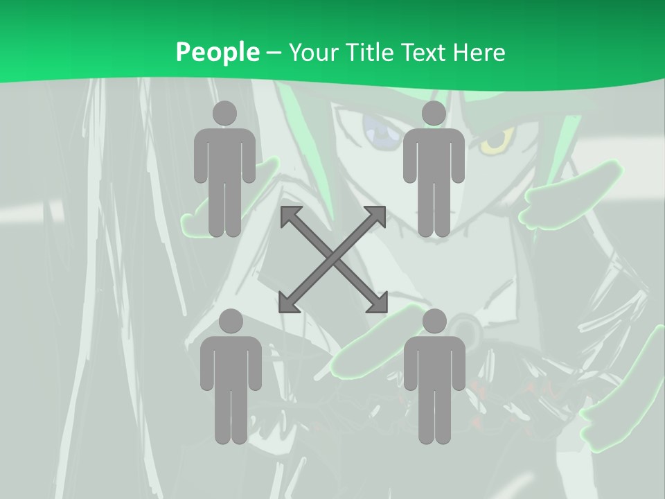 A Green And Black Anime Character Powerpoint Presentation PowerPoint Template
