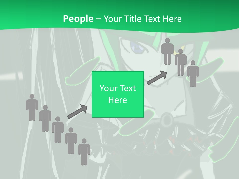 A Green And Black Anime Character Powerpoint Presentation PowerPoint Template