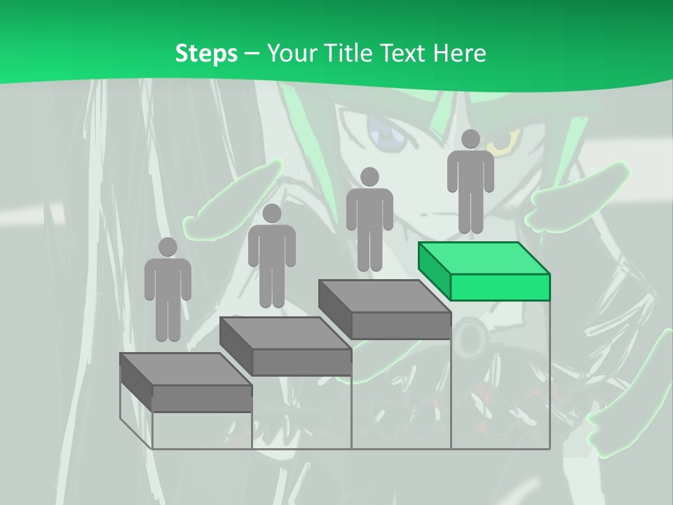 A Green And Black Anime Character Powerpoint Presentation PowerPoint Template