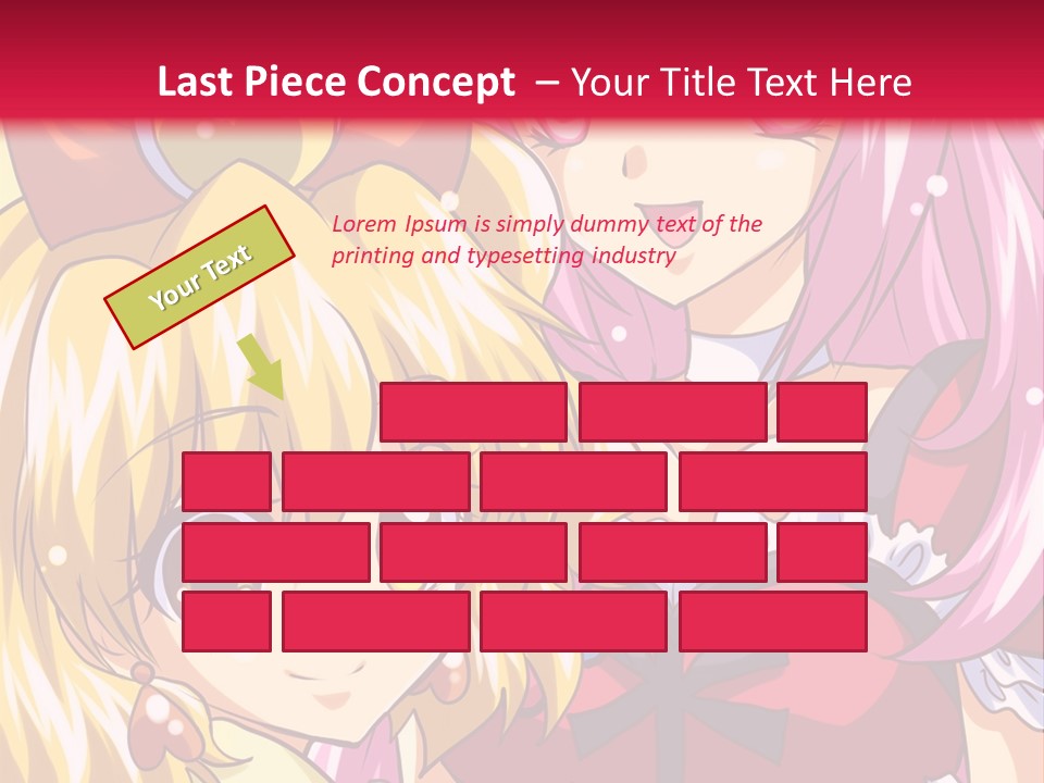 A Couple Of Anime Girls Standing Next To Each Other PowerPoint Template