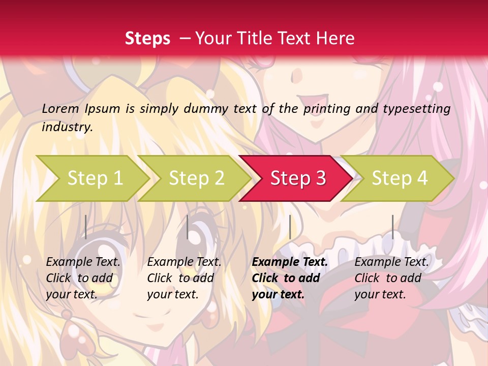 A Couple Of Anime Girls Standing Next To Each Other PowerPoint Template