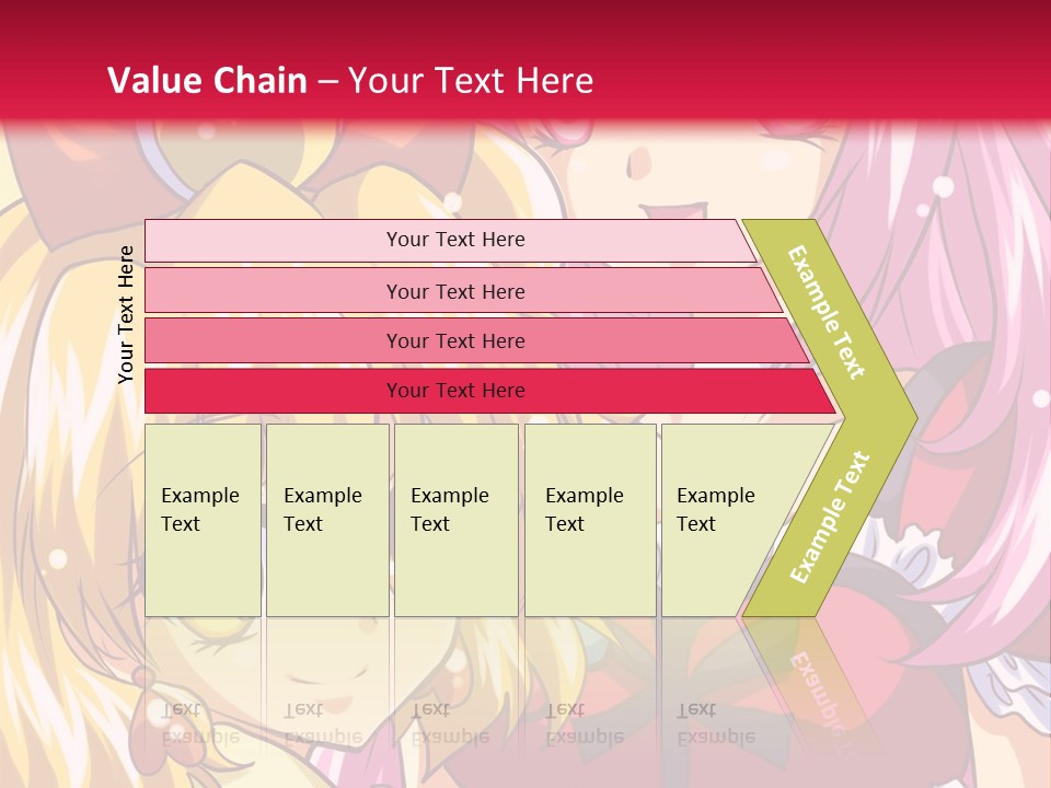 A Couple Of Anime Girls Standing Next To Each Other PowerPoint Template
