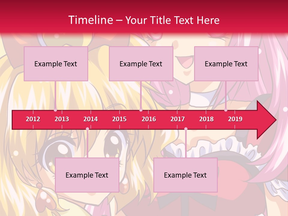 A Couple Of Anime Girls Standing Next To Each Other PowerPoint Template