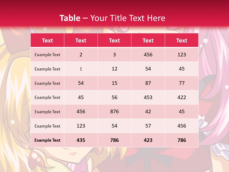A Couple Of Anime Girls Standing Next To Each Other PowerPoint Template