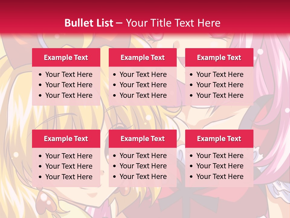 A Couple Of Anime Girls Standing Next To Each Other PowerPoint Template