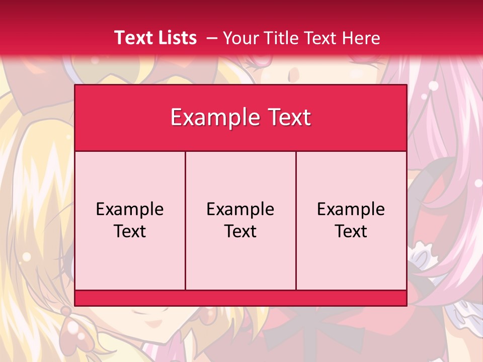 A Couple Of Anime Girls Standing Next To Each Other PowerPoint Template