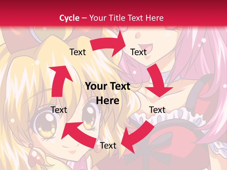 A Couple Of Anime Girls Standing Next To Each Other PowerPoint Template