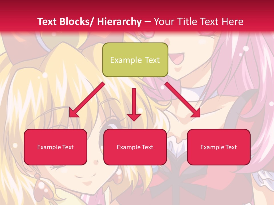 A Couple Of Anime Girls Standing Next To Each Other PowerPoint Template