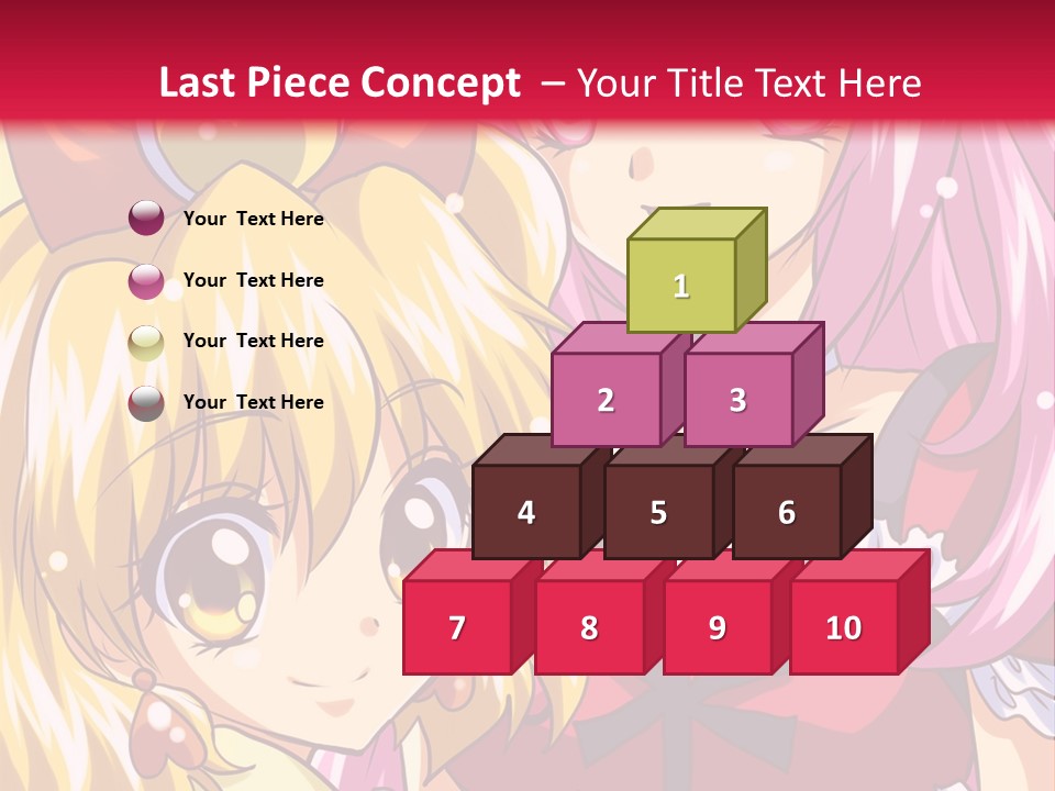 A Couple Of Anime Girls Standing Next To Each Other PowerPoint Template