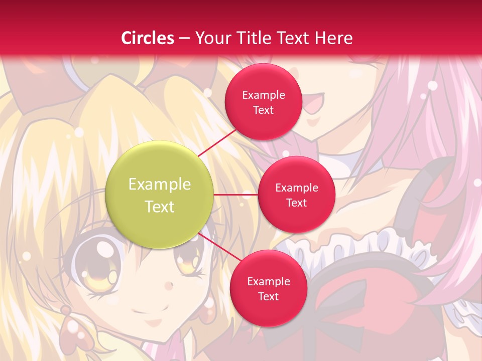 A Couple Of Anime Girls Standing Next To Each Other PowerPoint Template