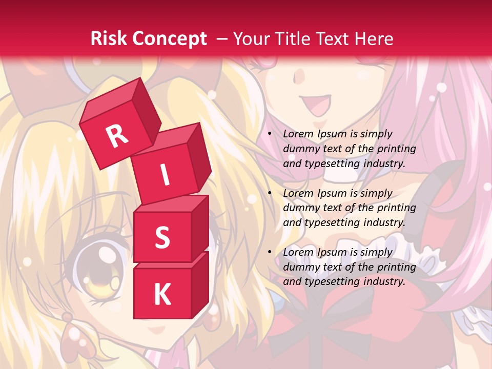 A Couple Of Anime Girls Standing Next To Each Other PowerPoint Template