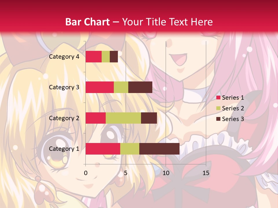 A Couple Of Anime Girls Standing Next To Each Other PowerPoint Template