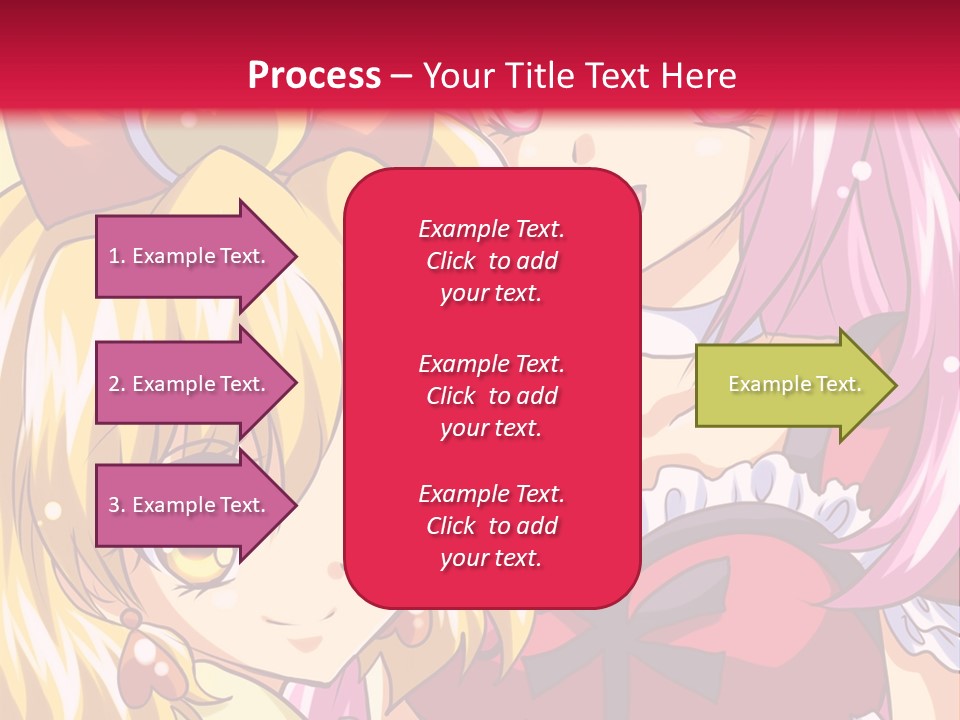 A Couple Of Anime Girls Standing Next To Each Other PowerPoint Template