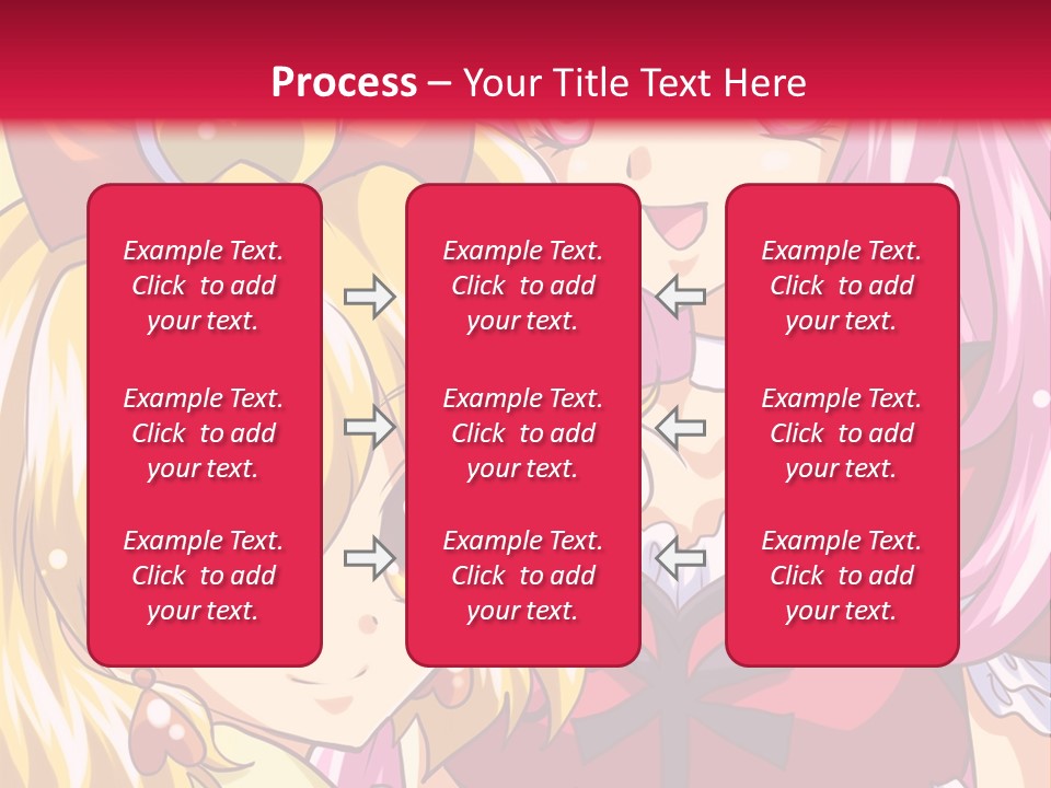 A Couple Of Anime Girls Standing Next To Each Other PowerPoint Template