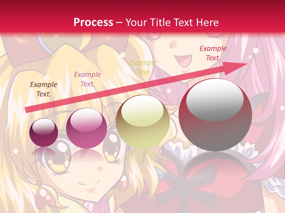 A Couple Of Anime Girls Standing Next To Each Other PowerPoint Template