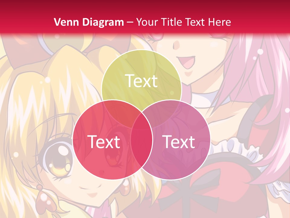 A Couple Of Anime Girls Standing Next To Each Other PowerPoint Template