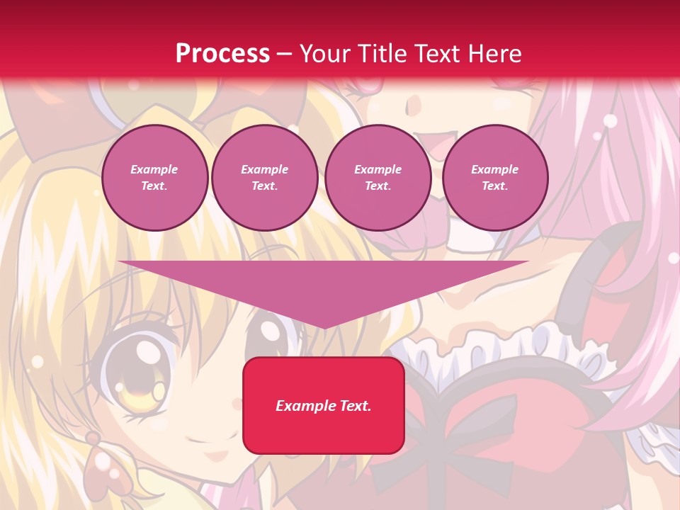 A Couple Of Anime Girls Standing Next To Each Other PowerPoint Template