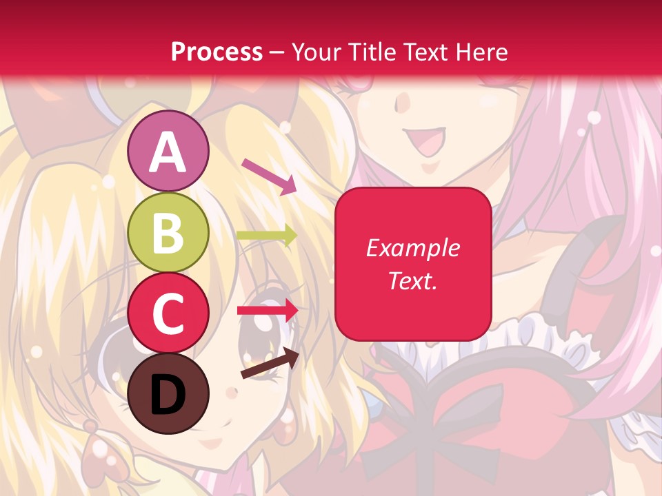 A Couple Of Anime Girls Standing Next To Each Other PowerPoint Template