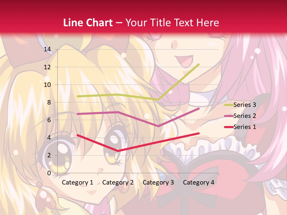 A Couple Of Anime Girls Standing Next To Each Other PowerPoint Template
