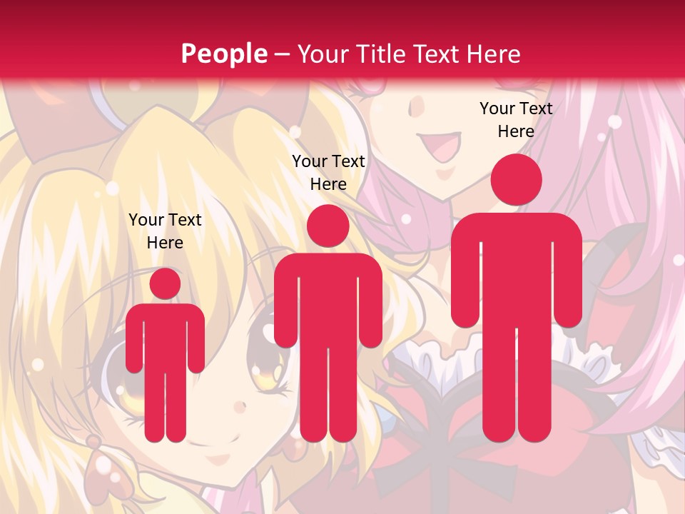A Couple Of Anime Girls Standing Next To Each Other PowerPoint Template