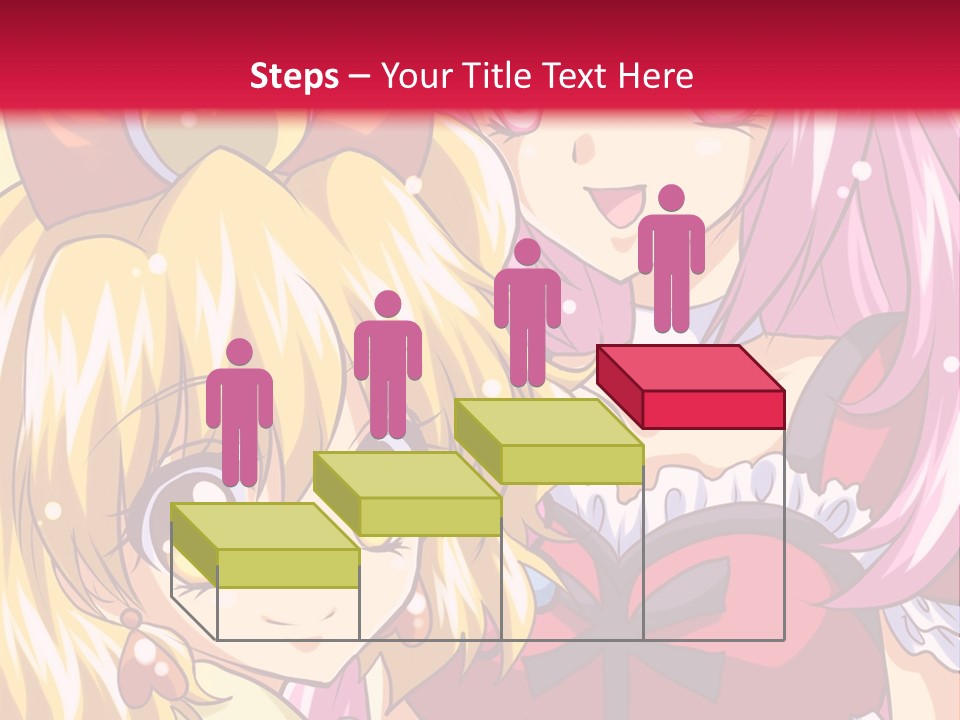 A Couple Of Anime Girls Standing Next To Each Other PowerPoint Template