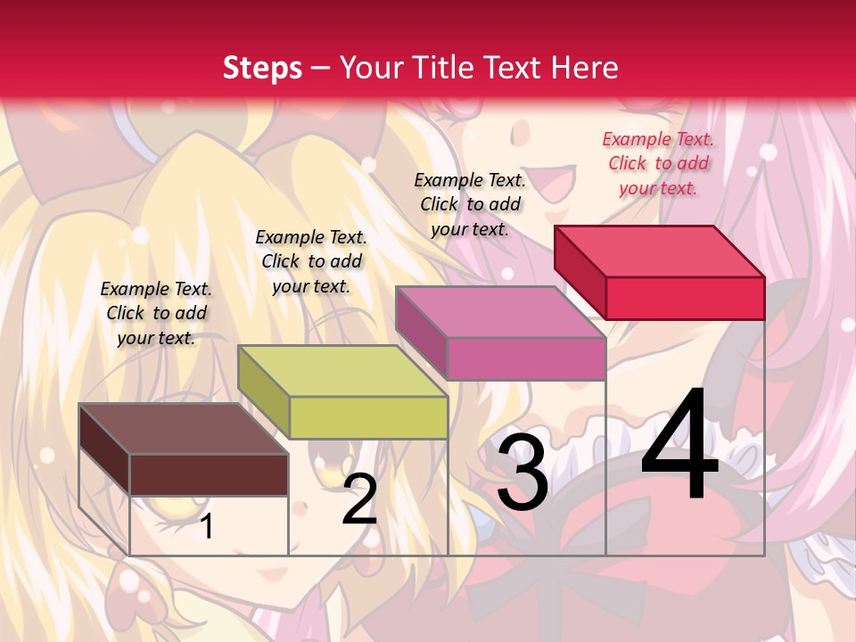 A Couple Of Anime Girls Standing Next To Each Other PowerPoint Template