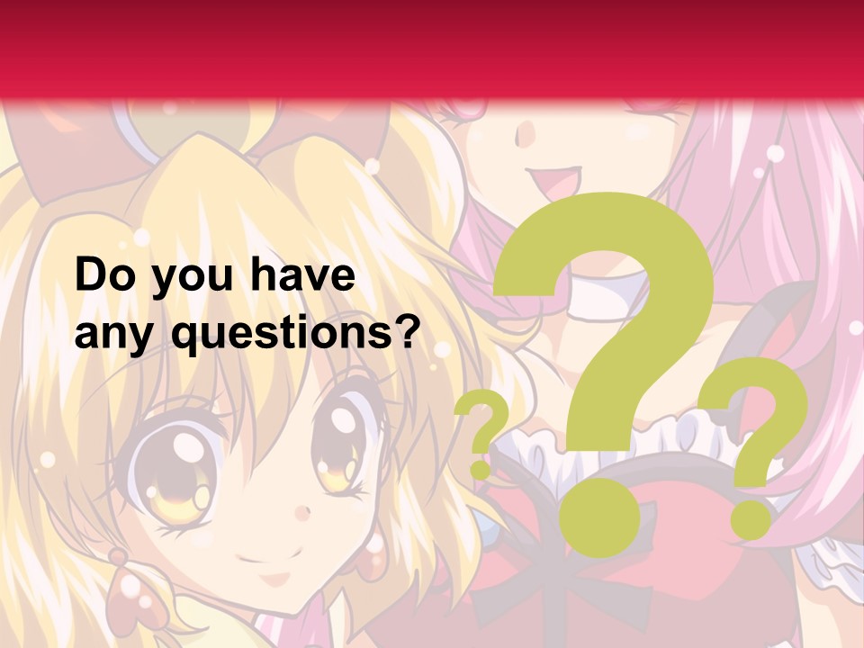 A Couple Of Anime Girls Standing Next To Each Other PowerPoint Template